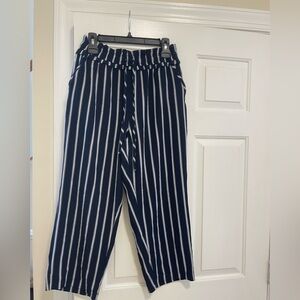 Ciso Navy and White Striped Pants